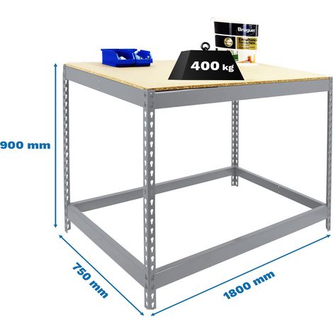 Simonrack Arbeitstisch Modell Indus galvanisiert robust