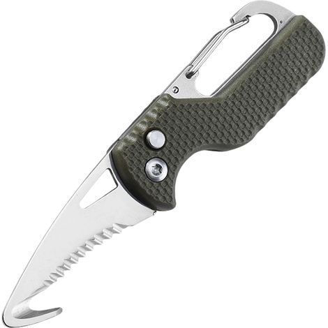 Mini ouvre-boîte portable, ouvre-lettres, crochet de traction dentelé, outil de déballage pour bagage cabine, couteau de déballage (1/5)