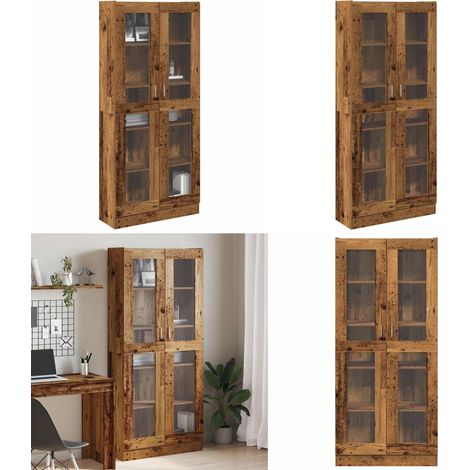 vidaXL Highboard Altholz-Optik 82,5x30,5x185 cm Holzwerkstoff (1/5)