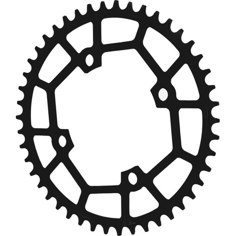 104BCD 46-Zahn-Mountainbike-Kettenblatt aus schwarzer Aluminiumlegierung, reduziert Reibung und Geräuschentwicklung. (1/5)