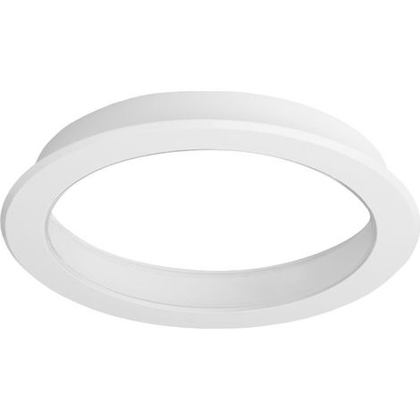 Marco para alumbrado de emergencia LED estándar "Arque" de superficie IP44/IK09 Ø11,5x1,6cm color blanco