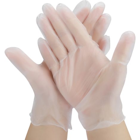 Lot de 100 gants jetables en latex, résistants aux perforations, protection des mains pour bricolage