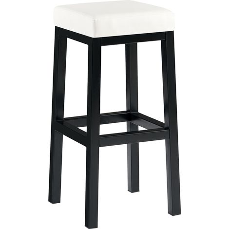 Barhocker Taylor Sitzhöhe 83 cm Metallgestell schwarz weiß Kunstleder