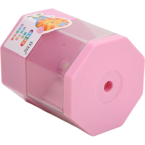 Taille-crayon électrique portable rechargeable, batterie 500 mAh, article de papeterie durable pour enfants et étudiants, rose