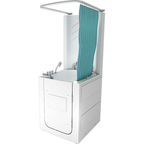 Seniorendusche und Sitzwanne Kombination Whirlpool mit Tür S10D-TH-WP 80x90x215cm (1/5)
