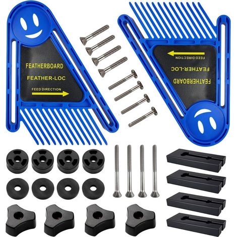 Kit de double guide de coupe, pour scie circulaire 21 × 16,5 cm, outil multifonctionnel pour le travail du bois, compatible avec scie circulaire de table, défonceuse, table et guide. (1/5)
