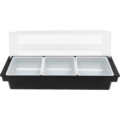 Dispensador de condimentos, almacenamiento hermético, estantes extraíbles, negro (1/2)