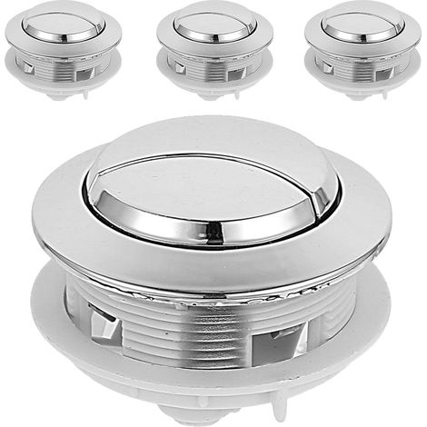 Boutons de Réservoir de Toilettes en Pp Argenté, 4 Pièces (1/5)