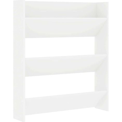 Maison Exclusive - Zapatero de pared madera contrachapada blanco (1/5)