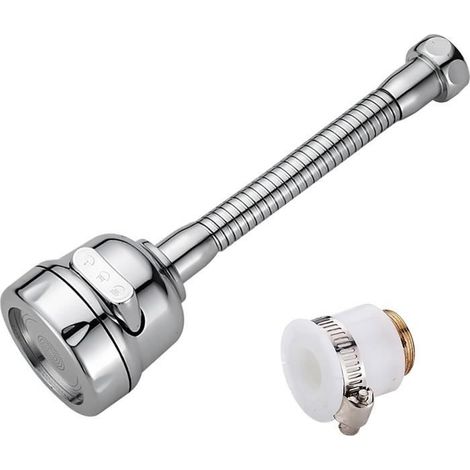 Rallonge de robinet,Robinet Flexible Rotatif à 360°,Extension de Robinet de Cuisine avec Mode Mousse,Robinet Rotaryender Cuisine (1/4)