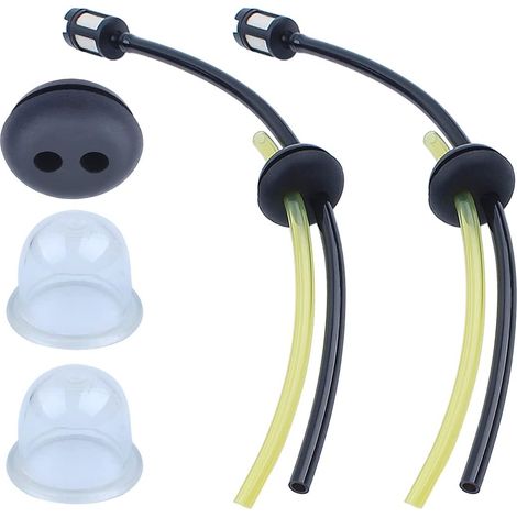 Set di passacavi per tubo carburante LinDuxe a 2 fori per Honda GX31 GX35 GX35NT GX22 GX25 GX25N GX25NT GX25T di ricambio con kit di pompe di adescamento del filtro per macchine con motore da giardino