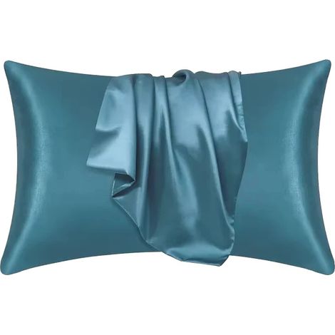 Asciugamano da cuscino, in morbido poliestere/cotone, ecologico, blu, 51 cm x 66 cm (1/2)