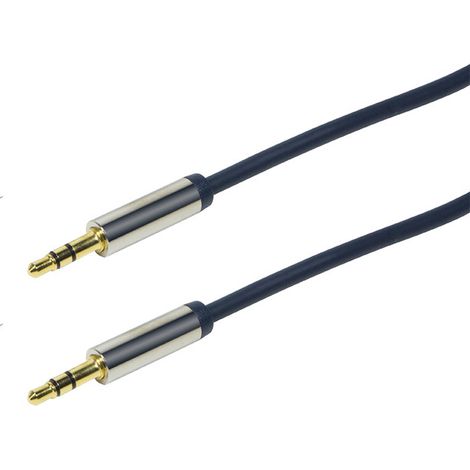 Câble audio stéréo LogiLink CA10100, 3,5 mm, mâle/mâle, 1 m, bleu