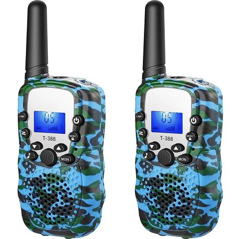 Talkies-walkies pour enfants, portée de 3 km, radios portables pour enfants, jouet pour enfants, longue portée, 22 canaux avec lampe torche, camping en plein air, randonnée-AquaForge (1/5)