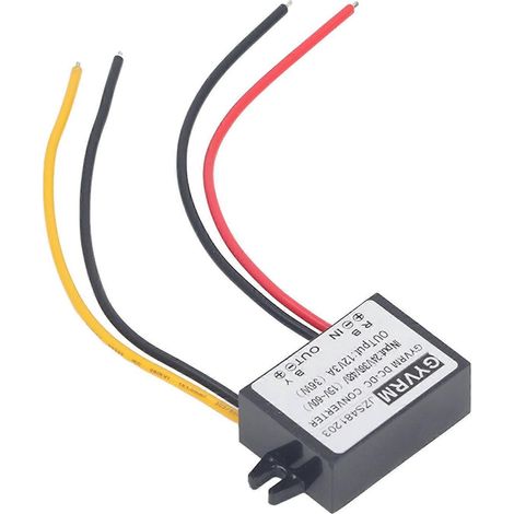 Abwärtswandlermodul 36W Superflach DC 24V 36V 48V 15–60V auf DC 12V3A Abwärtstransformator Spannungsregler