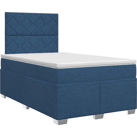 Maison Exclusive - Letto box spring con materasso Blu 120 x 190 cm Tessuto (1/5)