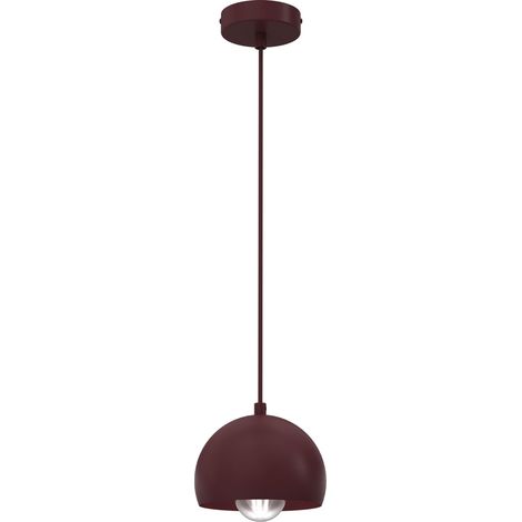 Suspension minimaliste bordeaux Sool Luminex 1xE27 15W en métal (1/2)