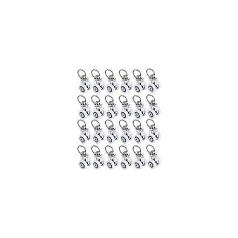 20pcs 38x20mm Rouleaux de Rail de rideau, Poulie Silencieuse,pour Accessoires Rideaux Dans Salles de Bains,Chambres (1/4)