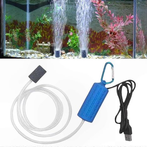Mini pompe à air USB pour aquarium, ventilateur à oxygène silencieux, oxygénateur compact pour réservoir à poissons (1/5)