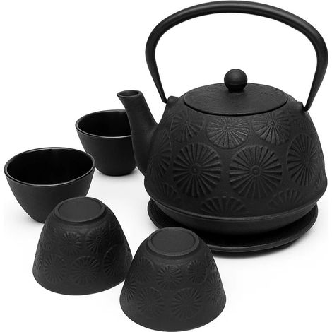 Gusseiserner Krug mit Schalen und Untersetzer KOGA, 1200 ml (1/5)