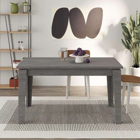 Mesa extensible moderna retro gris 120x80 cm - Tolomo (1/5)