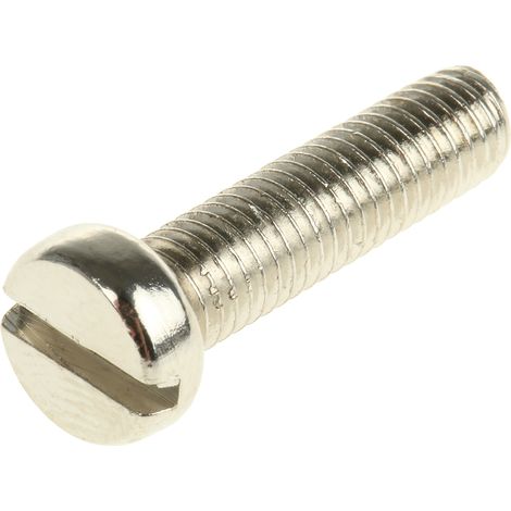 Vis à métaux RS PRO M5 à tête Cylindrique fendue en Laiton, 20mm ( Prix pour Sachet de 100 ) (1/2)