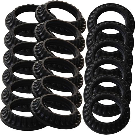 50 anillos antideslizantes para fijar pantallas de lámparas, collares roscados para portalámparas y bombillas, accesorios para lámparas, color negro.