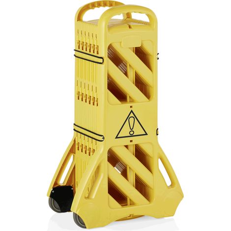 Barrière mobile en Plastique jaune L 4000 mm H 1000 mm - Was Germany