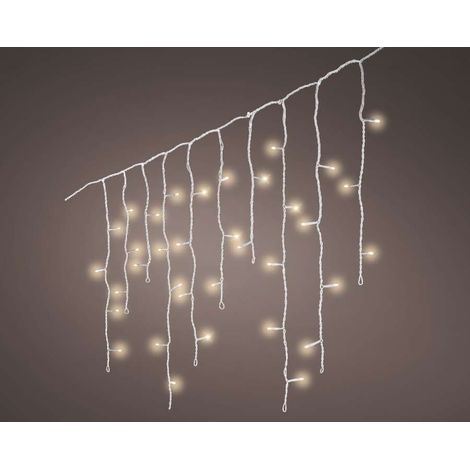 Luci di natale tenda a pioggia 259 led bianco caldo 11 mt per esterno interno (1/5)
