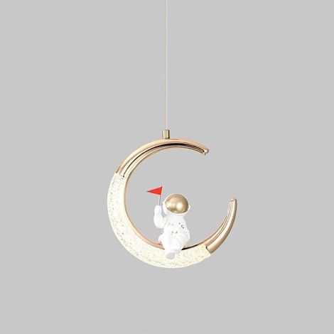 Suspension LED moderne en forme de lune, lampe de chevet pour chambre d'enfant, 3 couleurs (1/4)