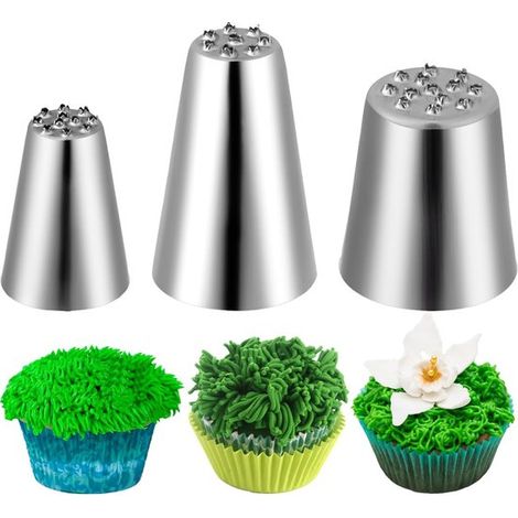 Dailygoods Set mit 3 Edelstahl Grasglasierdüsen (1/5)