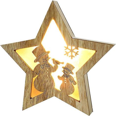 Nouvelle décoration de Noël en bois (1 pièce)