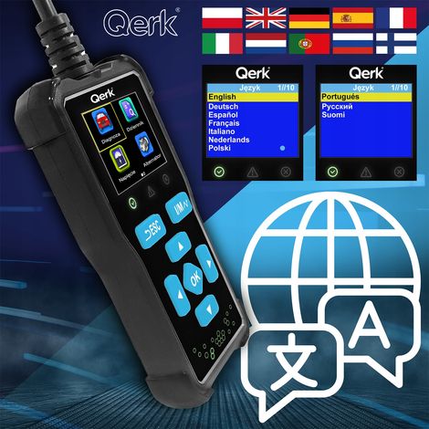 TESTEUR OBD2 MENU POLONAIS QERK T61 INTERFACE DE DIAGNOSTIC OBD SCANNER D'ERREURS (1/5)