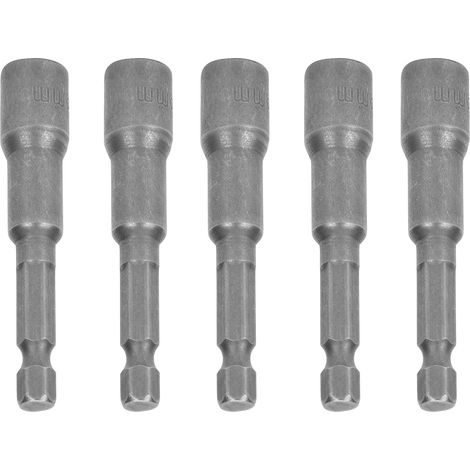 Lot de 5 embouts de tournevis hexagonaux magnétiques, adaptateurs pour tournevis, outils de démontage et de réparation 65 x 1/4 x 8,0 (1/5)