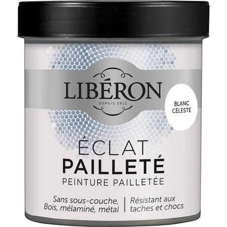 Peinture meuble Eclat Pailleté LIBERON Blanc céleste 0,5 L