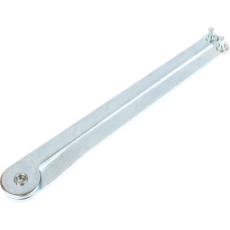 Clé à molette universelle pour meuleuses d'angle, compatible avec différentes marques d'outils électriques. (1/5)