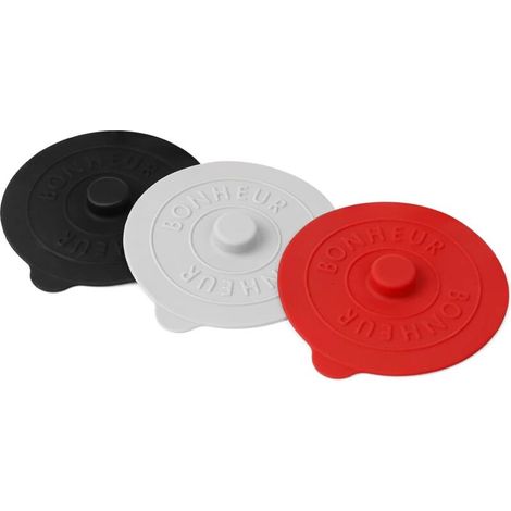 3-teiliges Set Silikon-Becherdeckel, wiederverwendbare, staubdichte Becherdeckel, 9,5 cm Durchmesser, für Zuhause, Outdoor-Gebrauch, Tassen, Kaffee (1/4)