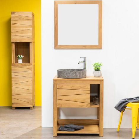 Mueble para cuarto de baño de teca Cosy 67 cm