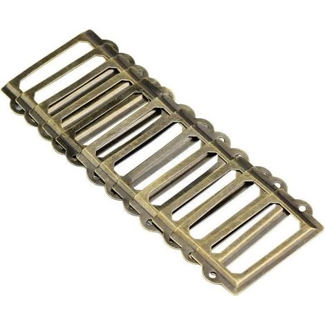 30 Pièces Cadre Étiquette Porte Etiquettes en Métal Orte Cadre Boutons de Meuble Métal Vintage Carte d'étiquette Porte (1/4)