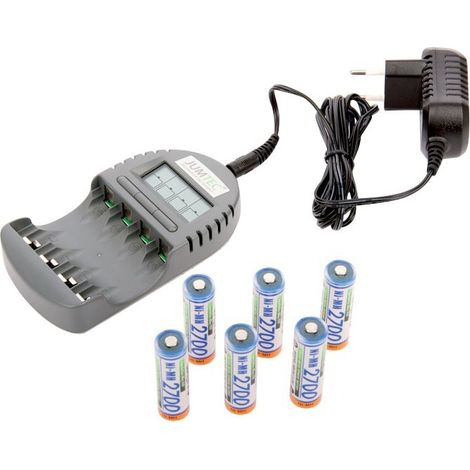 Cargador Sy 2 con 6 Mignon NimH-Baterías