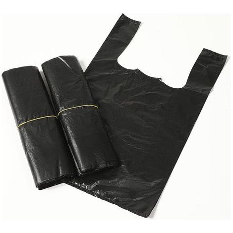 Lot de 300 sacs poubelles hygiéniques noirs pour femmes - Petits sacs poubelle de salle de bain, serviettes hygiéniques, sacs en plastique avec poignées pour la maison et la cuisine - 24 x 37 cm, noir (1/4)
