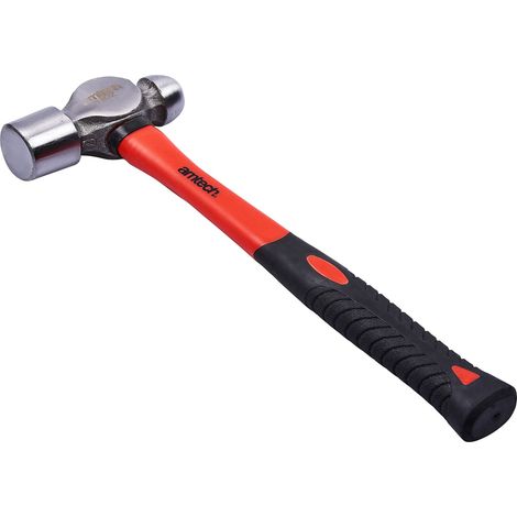 Ball Pein Hammer 32oz 1kg Fibreglass Handle Club Lump Rubber Grip A0690