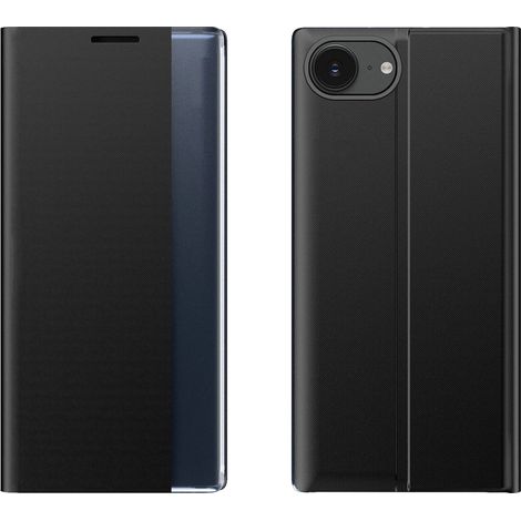 Neue Sleep Case mit Klappe und Ständer für iPhone 16e – Schwarz (1/3)