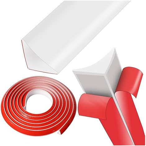 Profil Finition Plan de Travail Baguette Angle Cuisine de Joint Auto-Adhésif Caoutchouc Doux Imperméable Blanc (1/5)