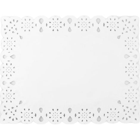 Rechteckige Papierservietten 30x40 cm, 12 Stück, weiß (1/2)