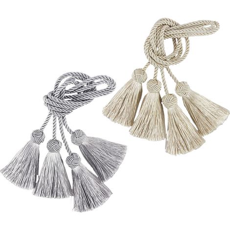 Embrasses de rideaux, pompons de corde pour la décoration intérieure