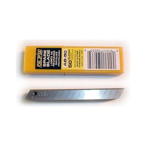 Lame de cutter olfa AB-50 9 mm argent pack 50