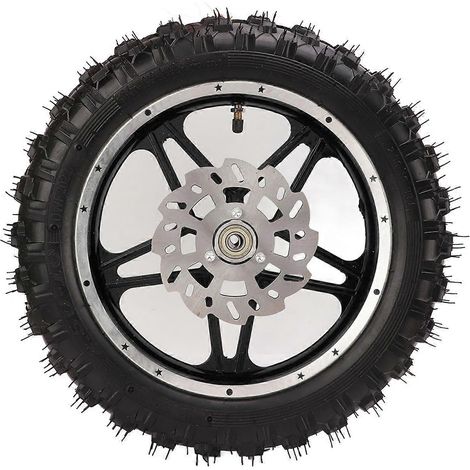 Kit Roue Avant 2.5-10 Pneu Complet 12mm Axe pour Moto VTT Bicyclette Hors Route, Pneus Tous Terrains (1/5)