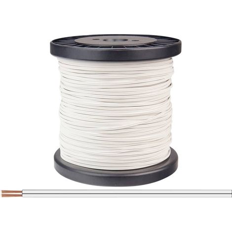 Donau Elektronik 218-55-100 Fil de câblage 2 x 0.14 mm² blanc 100 m