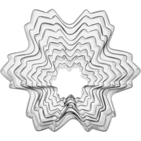 Emporte-pièce en acier inoxydable en forme de flocon de neige - Idéal pour Noël et décorations d'hiver (1/5)